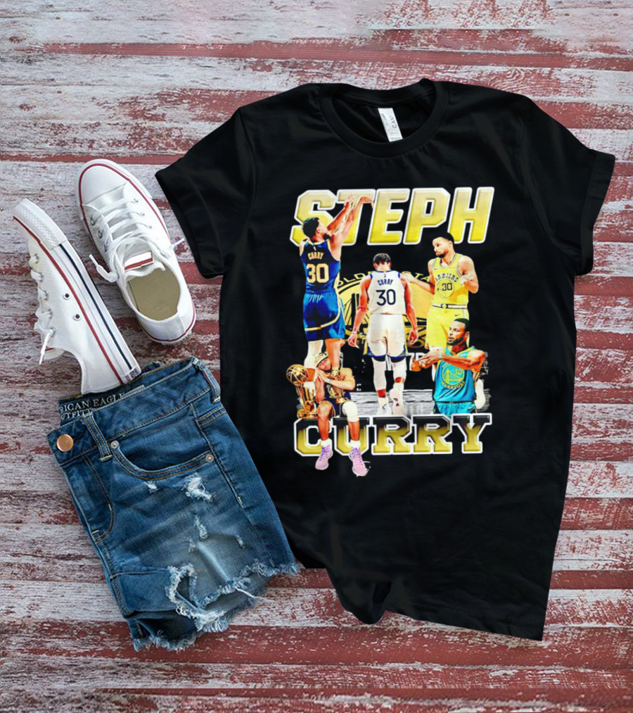 Steph Curry Golden State Warriors NBA Champion Iconic Moments T-Shirt