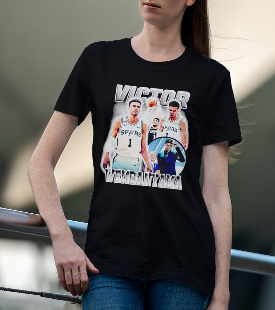 Victor Wembanyama Spurs Basketball Player NBA Draft Highlight T-Shirt
