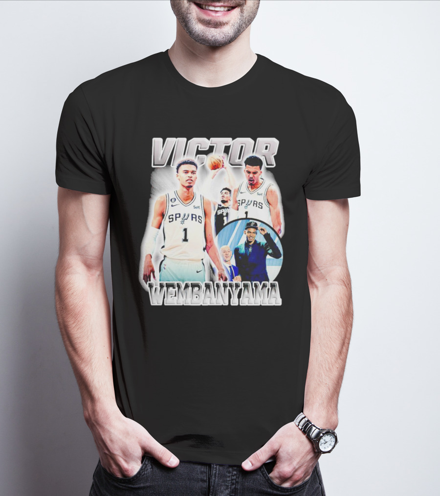 Victor Wembanyama Spurs Basketball Player NBA Draft Highlight T-Shirt