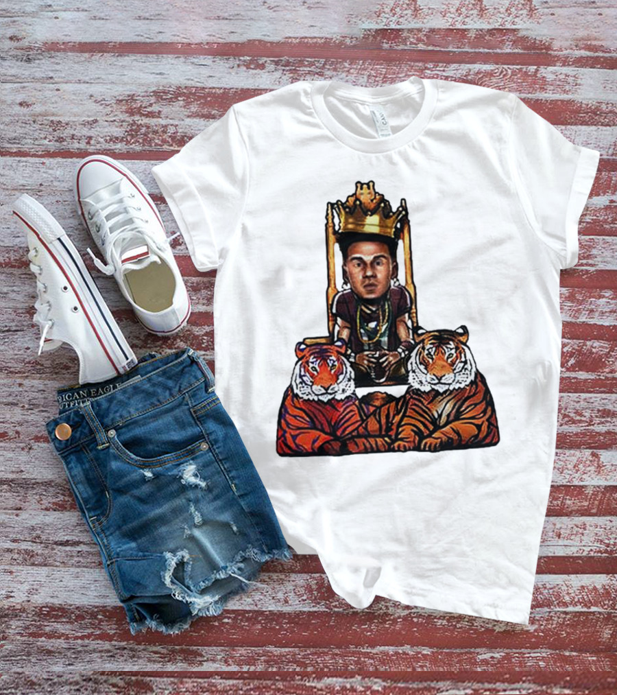 Jordan Travis Tigers King Florida State Seminoles Throne With Crown And Tigers T-Shirt