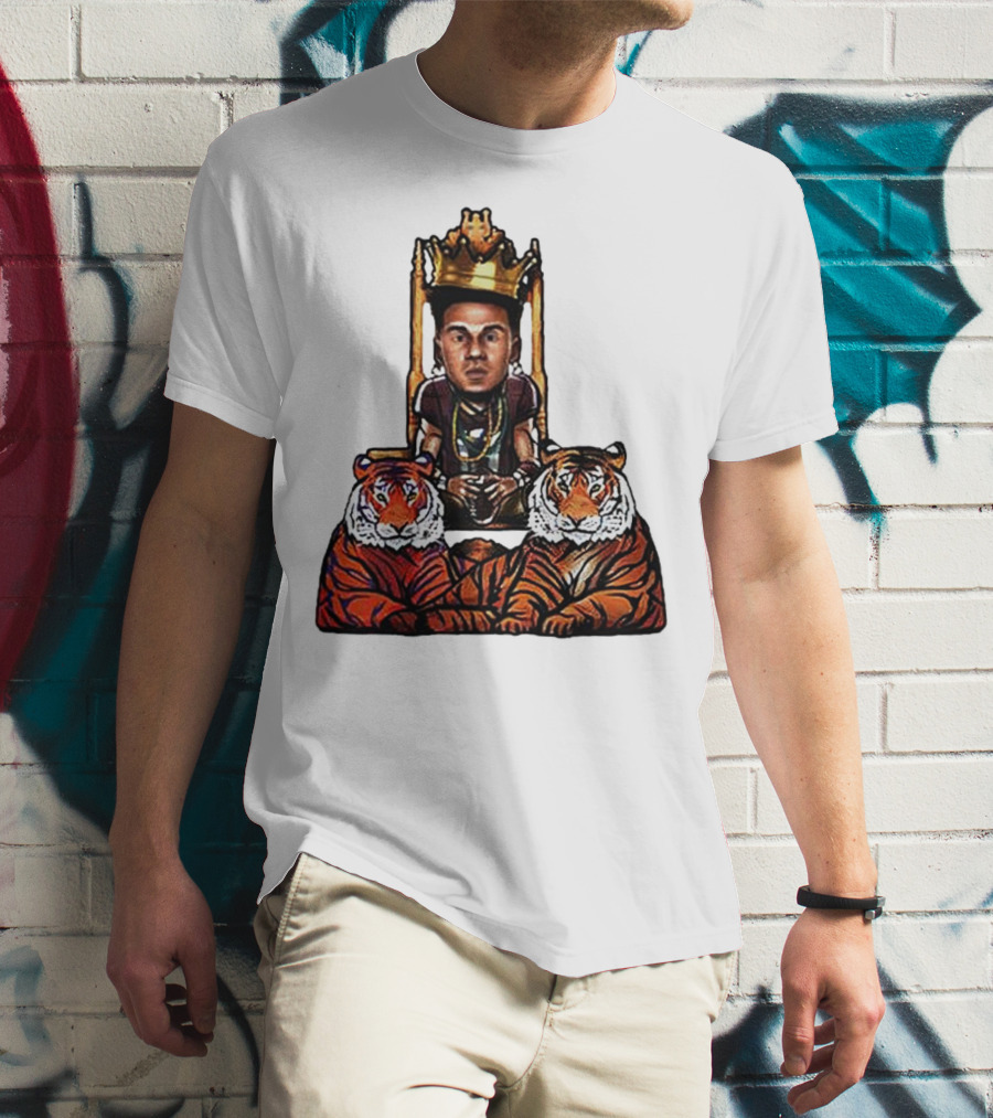 Jordan Travis Tigers King Florida State Seminoles Throne With Crown And Tigers T-Shirt