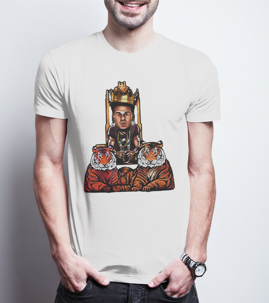 Jordan Travis Tigers King Florida State Seminoles Throne With Crown And Tigers T-Shirt