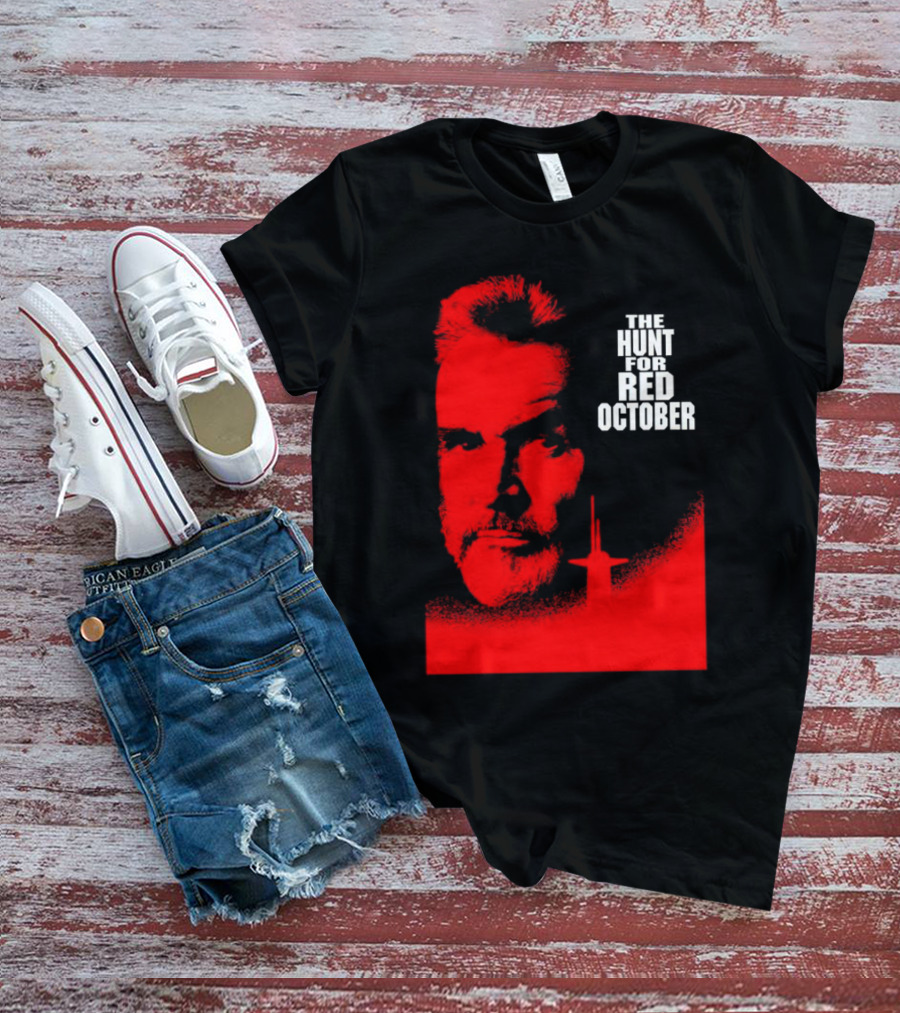 The Hunt For Red October Sean Connery Red Submarine Image T-Shirt