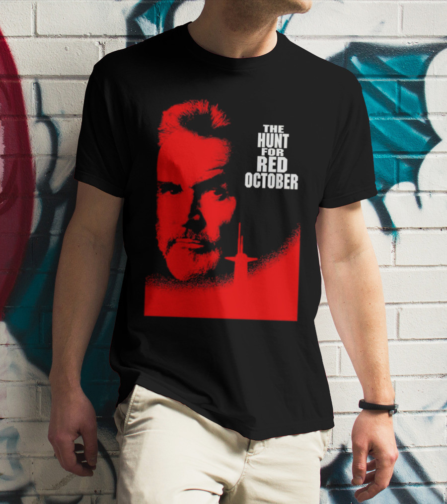 The Hunt For Red October Sean Connery Red Submarine Image T-Shirt