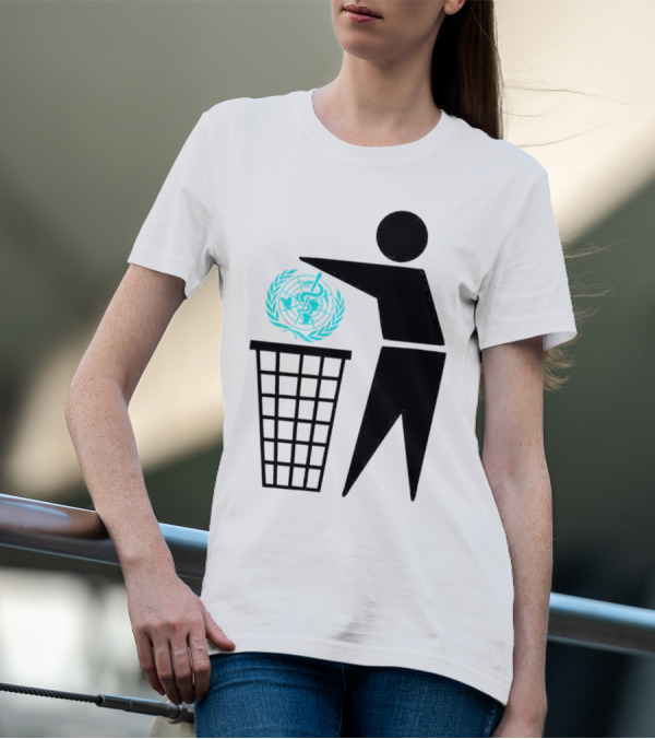 Bin The WHO Emblem Discard Gesture T-Shirt