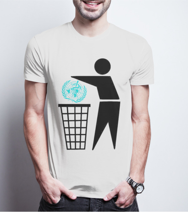 Bin The WHO Emblem Discard Gesture T-Shirt