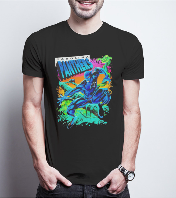 Carolina Panthers Black Panther Jungle Action T-Shirt