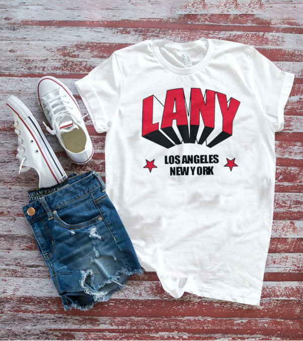 LANY Los Angeles New York Bold Red Stars T-Shirt