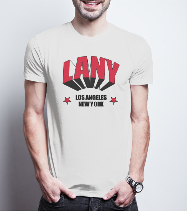 LANY Los Angeles New York Bold Red Stars T-Shirt