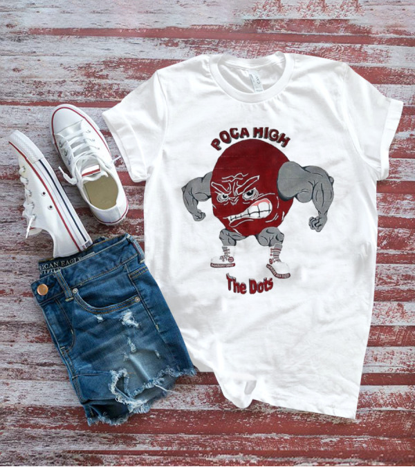 POCA HIGH The Dots Mascot With Muscular Arms And Sneakers T-Shirt