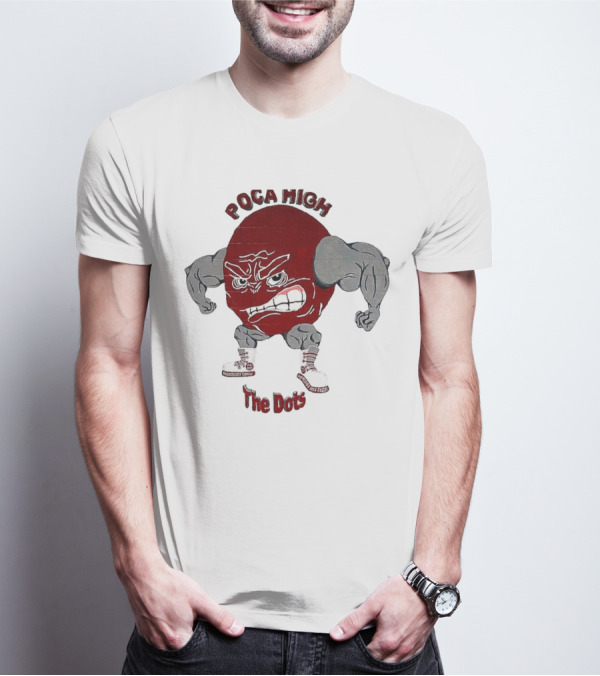 POCA HIGH The Dots Mascot With Muscular Arms And Sneakers T-Shirt
