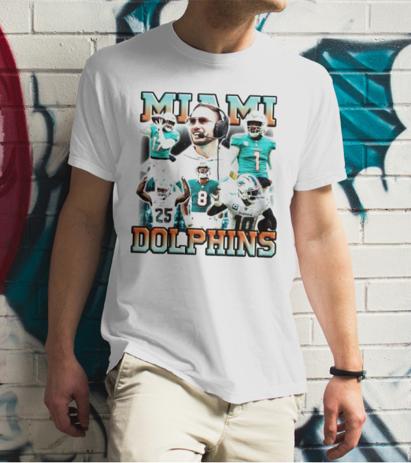 Miami Dolphins Football Members Vintage T-Shirt