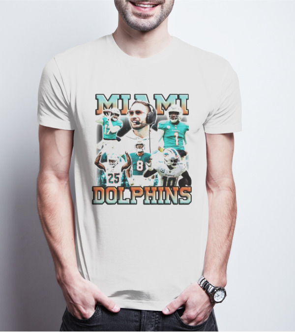 Miami Dolphins Football Members Vintage T-Shirt