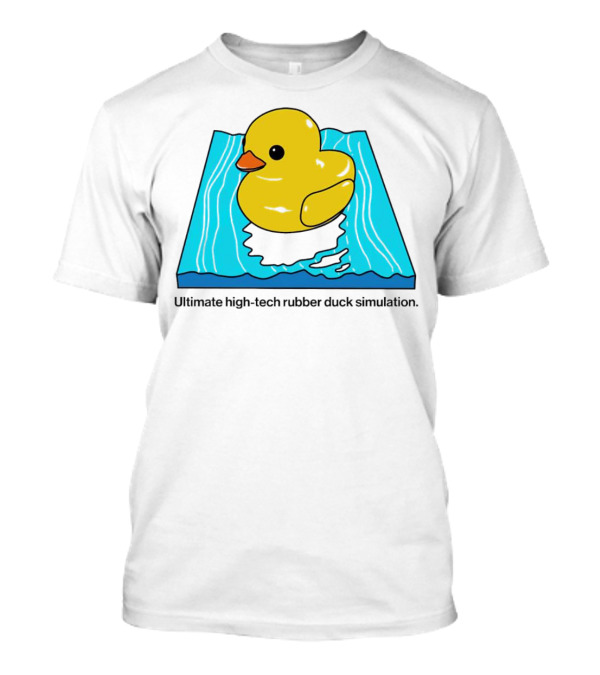 Ultimate High-Tech Rubber Duck Simulation Pool Platform T-Shirt