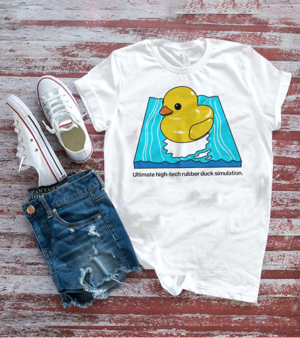 Ultimate High-Tech Rubber Duck Simulation Pool Platform T-Shirt