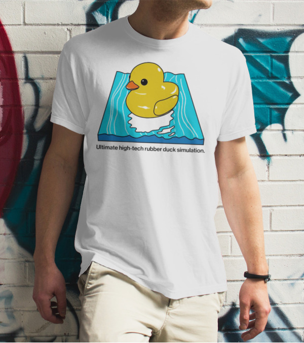 Ultimate High-Tech Rubber Duck Simulation Pool Platform T-Shirt