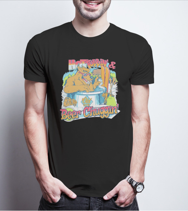 Old Row Hot Tubbin’ And Beer Chuggin’ Wolf T-Shirt