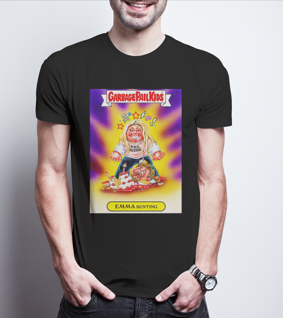 Garbage Pail Kids Emma Bunting Mrs. Hicks Caricature T-Shirt