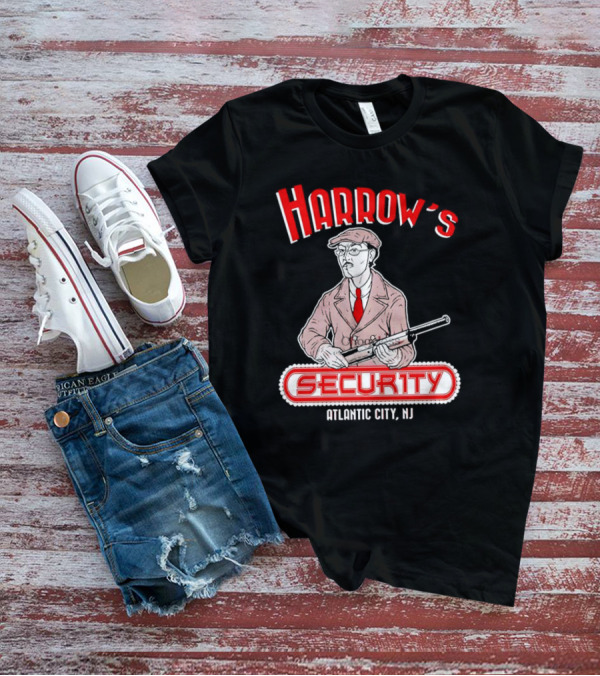 Harrow's Security Atlantic City NJ Vintage Style Gangster T-Shirt