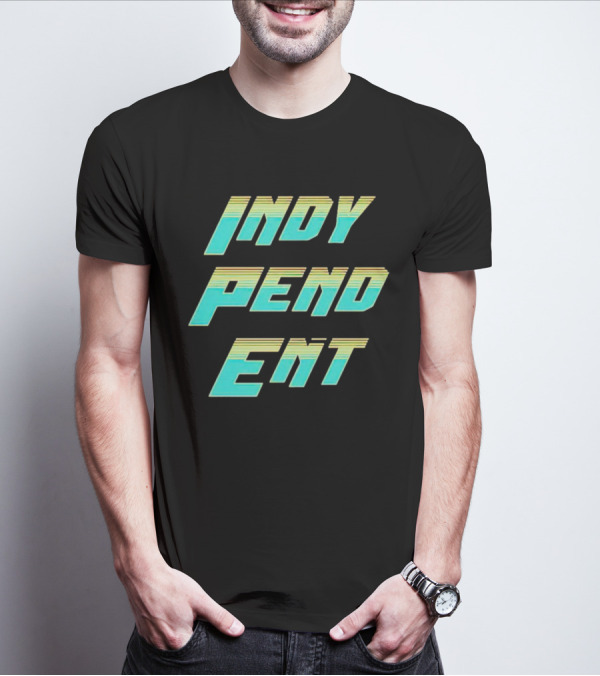 Indy Pend Ent Retro-style Text T-Shirt