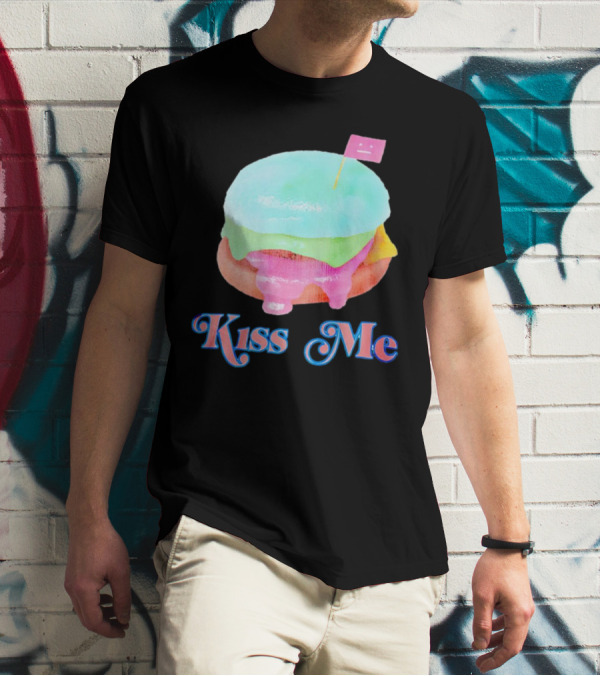 Kiss Me Pastel Burger Flag T-Shirt
