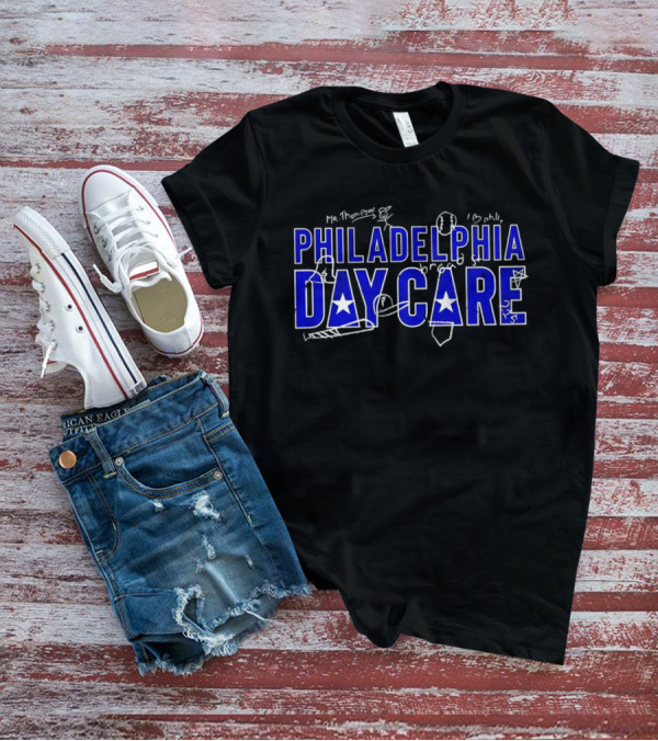 Philadelphia Daycare Mr. Thompson Football Whistle Philly T-Shirt