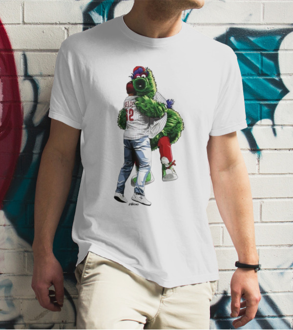 Jason Kelce Phillie Phanatic Hug Philadelphia Phillies T-Shirt