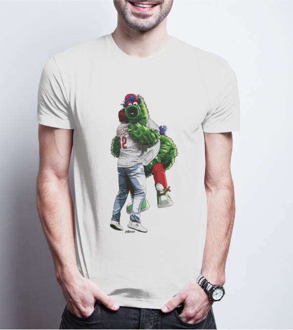 Jason Kelce Phillie Phanatic Hug Philadelphia Phillies T-Shirt