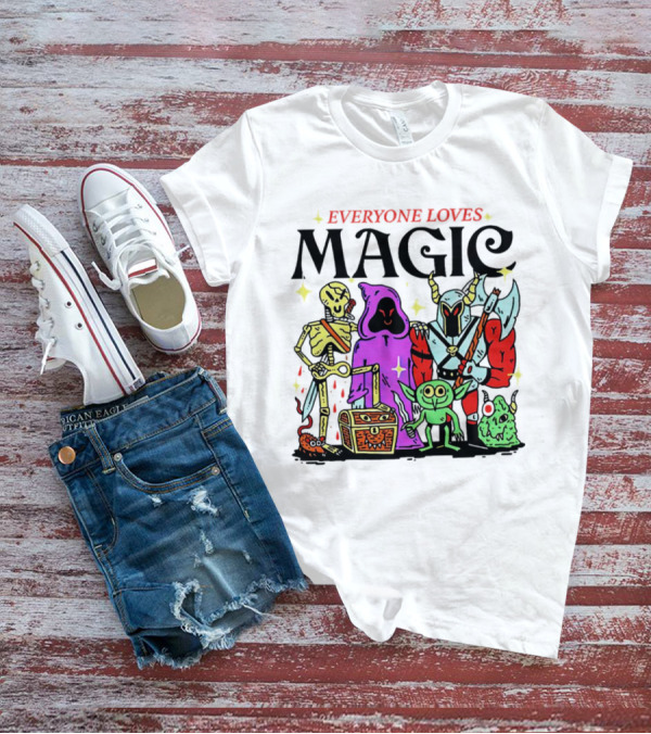 Everyone Loves Magic Skeleton Goblin Knight Chest Stars Sword T-Shirt