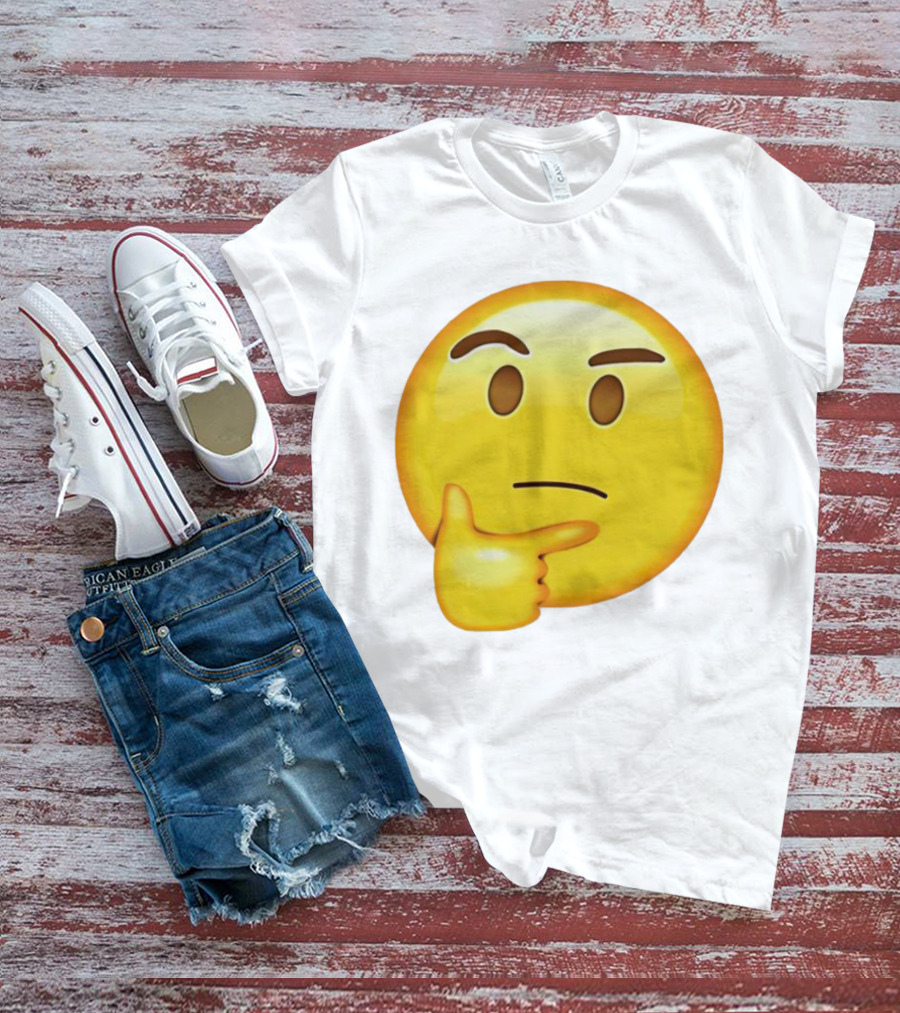 Moji Curious Thinking Face Emoji T-Shirt