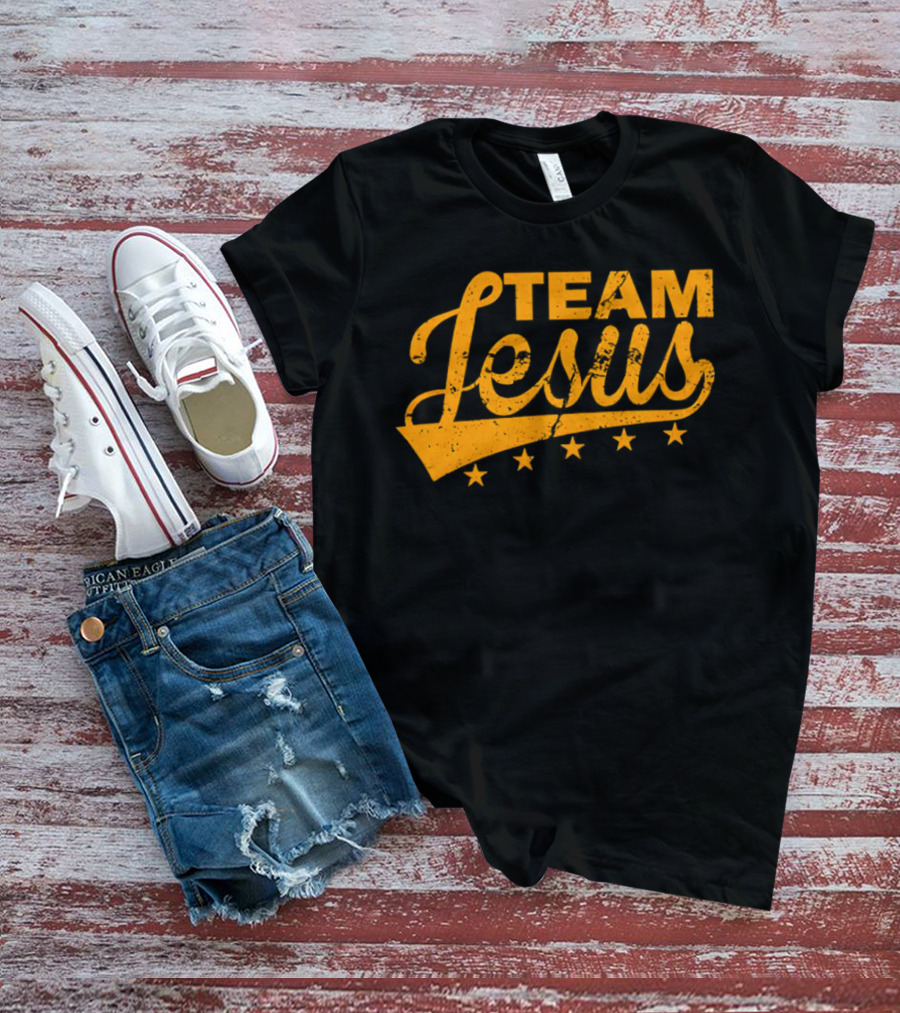 Team Jesus Vintage Style Retro Stars T-Shirt