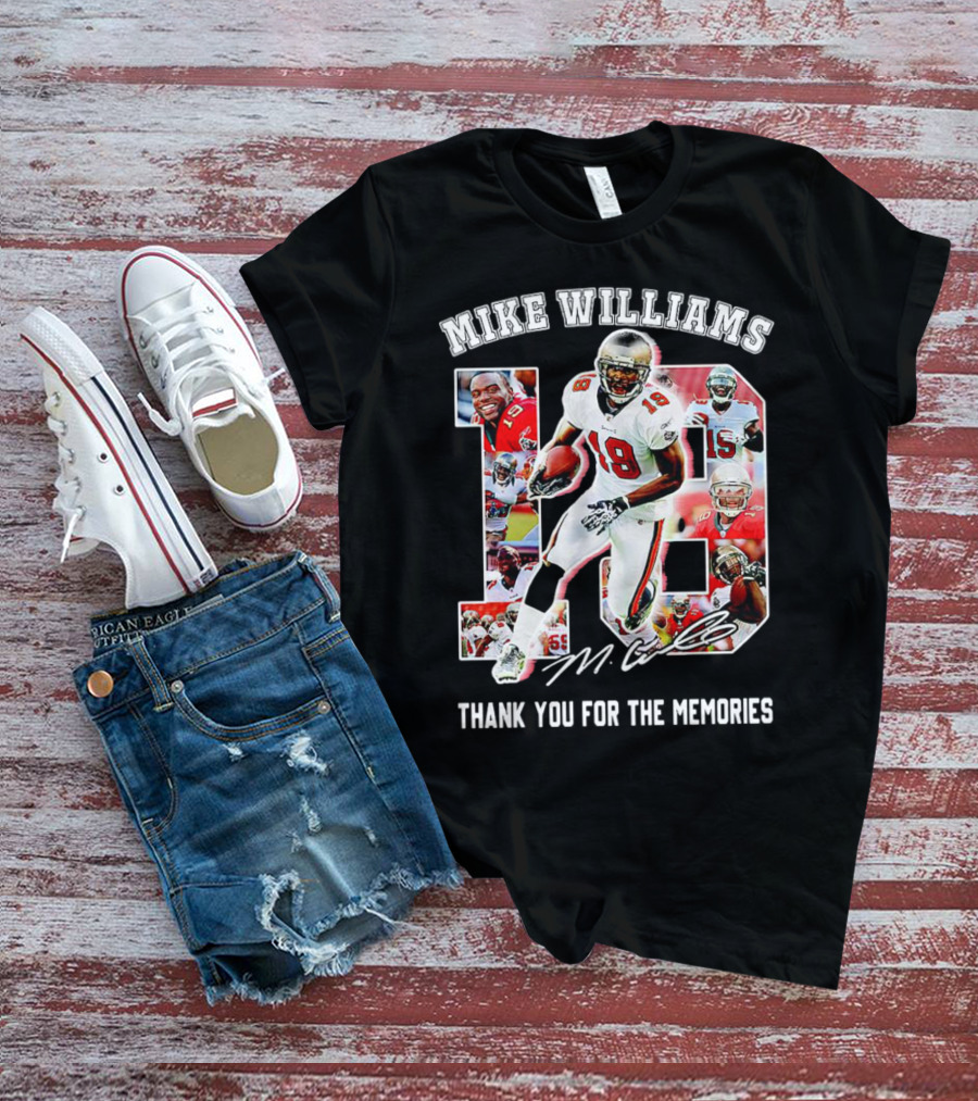Mike Williams 19 Thank You For The Memories Tampa Bay Buccaneers Signature T-Shirt