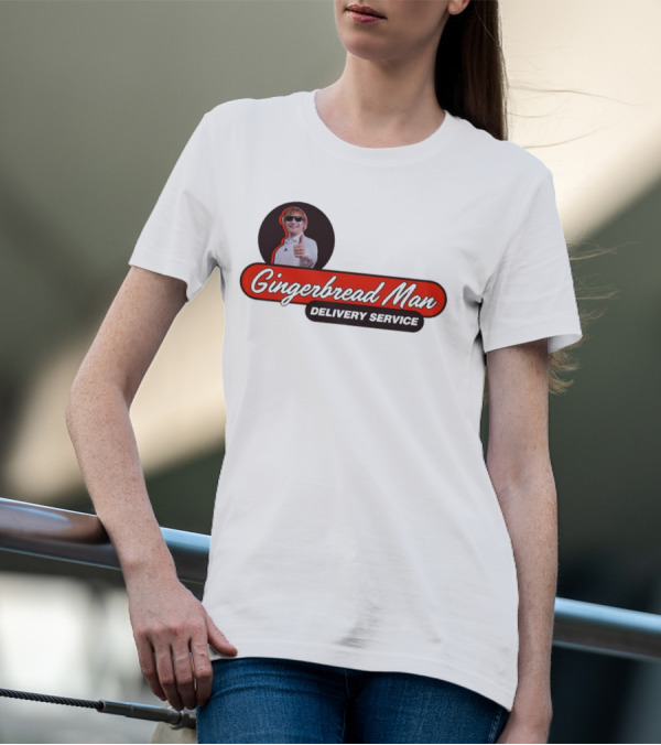 Gingerbread Man Delivery Service Cool Thumbs Up T-Shirt