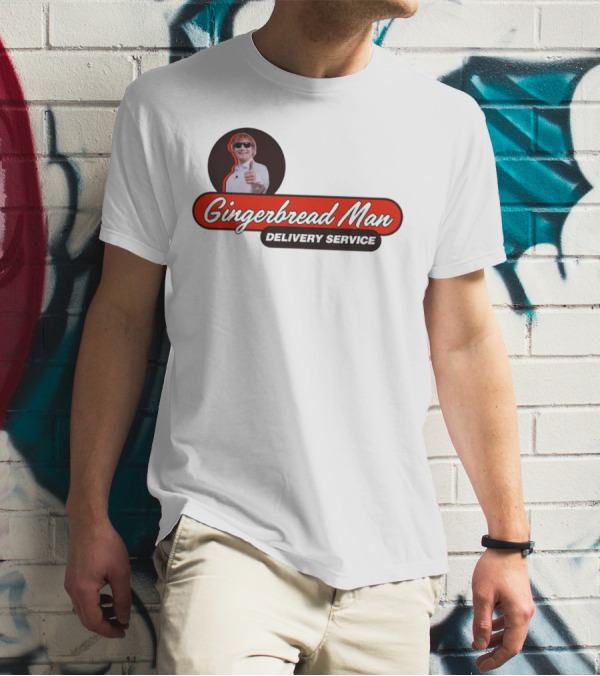Gingerbread Man Delivery Service Cool Thumbs Up T-Shirt