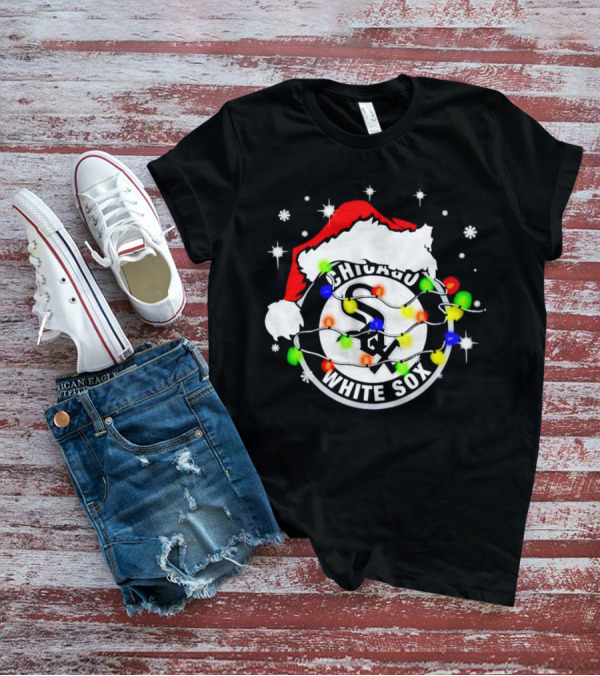 Chicago White Sox Christmas Santa Hat With Lights T-Shirt