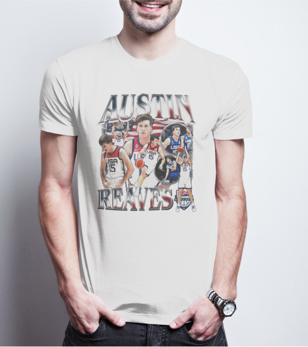 Austin Reaves USA National Basketball Team Highlights And Portrait Collection T-Shirt