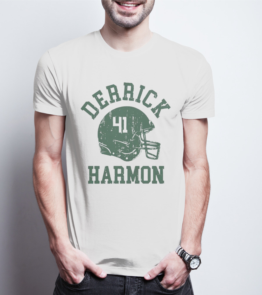 Derrick Harmon 41 Helmet Michigan State Spartans Football T-Shirt