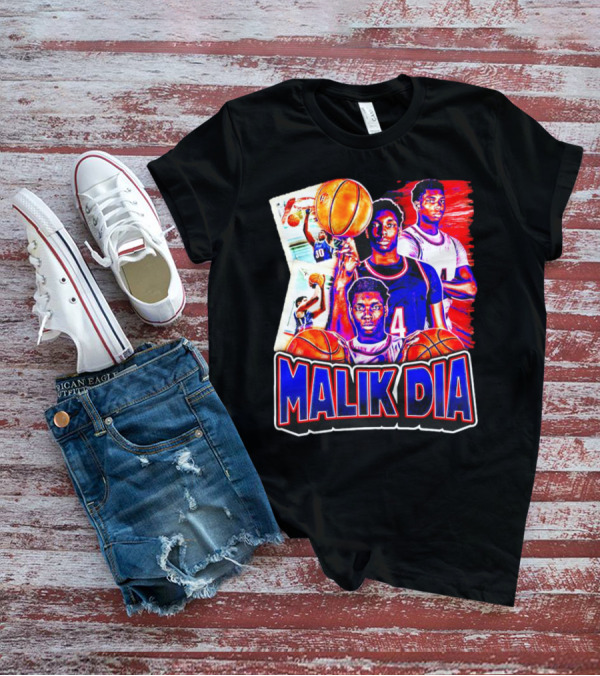 Malik Dia Basketball Vintage Number 4 T-Shirt