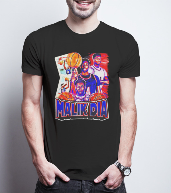 Malik Dia Basketball Vintage Number 4 T-Shirt