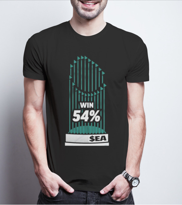 Seattle Mariners Win 54% $SEA Iconic Trophy T-Shirt