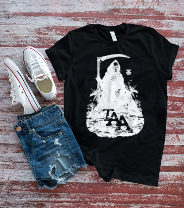Treading Water TAA Grim Reaper With Scythe And Palm Trees T-Shirt