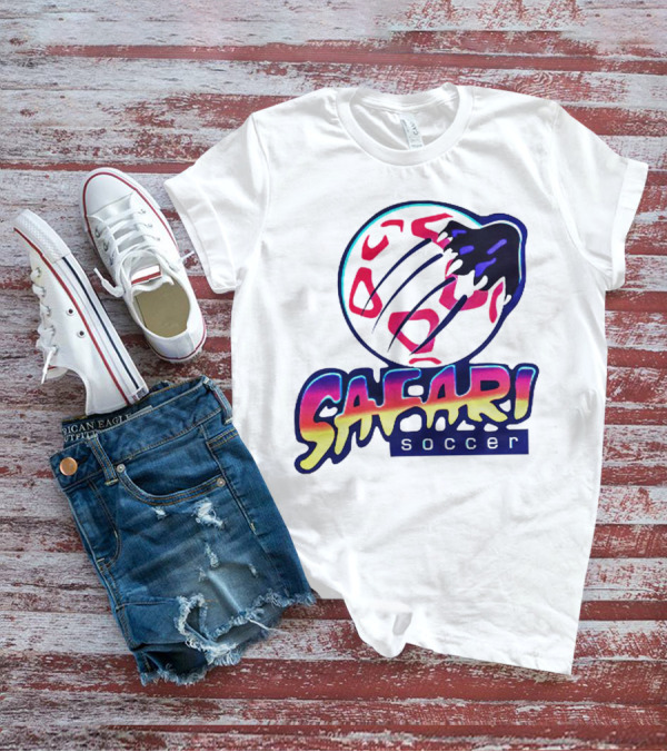 Detroit Safari Soccer Neon Animal Print球 T-Shirt