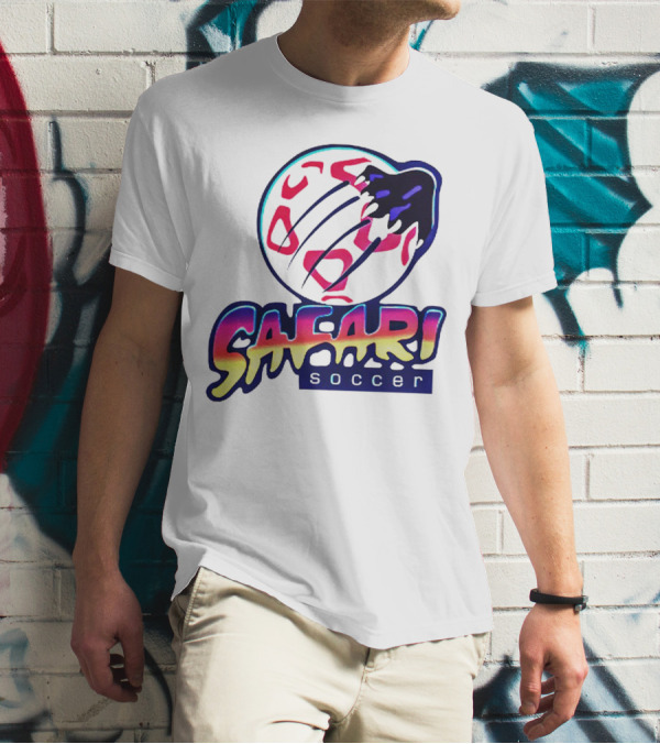 Detroit Safari Soccer Neon Animal Print球 T-Shirt