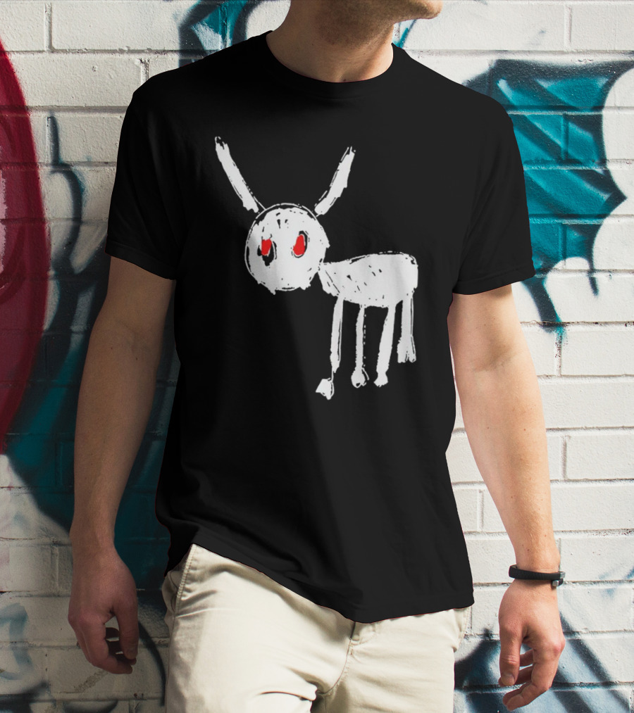 Drake For All The Dogs White Sketch Red Eyes T-Shirt