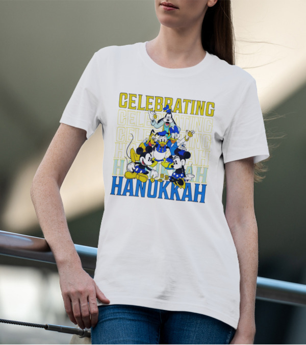 Celebrating Hanukkah Mickey Mouse And Friends T-Shirt