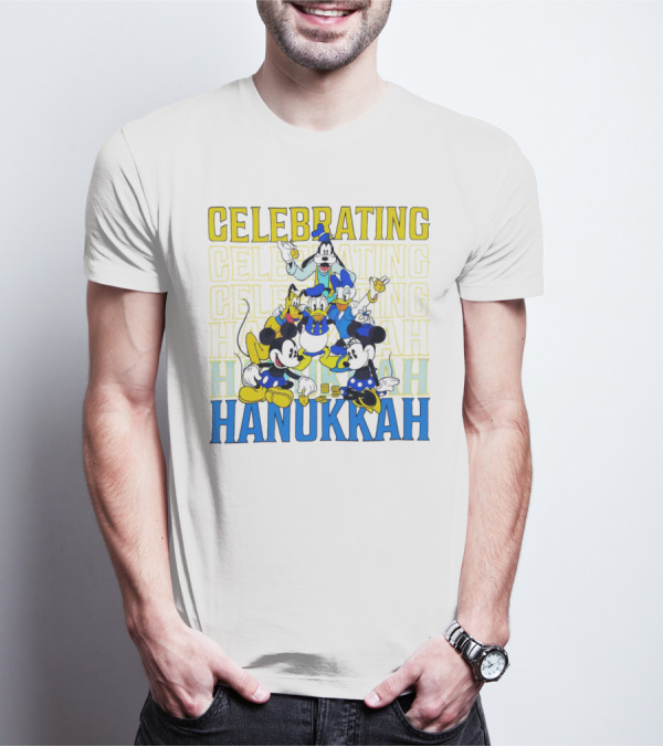 Celebrating Hanukkah Mickey Mouse And Friends T-Shirt