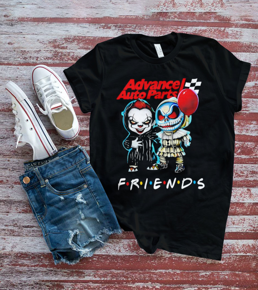 Advance Auto Parts Pennywise Jack Skellington Friends Halloween Red Balloon T-Shirt