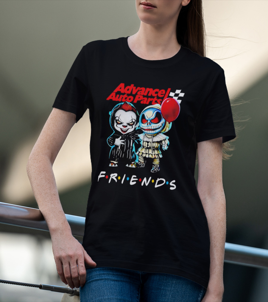 Advance Auto Parts Pennywise Jack Skellington Friends Halloween Red Balloon T-Shirt