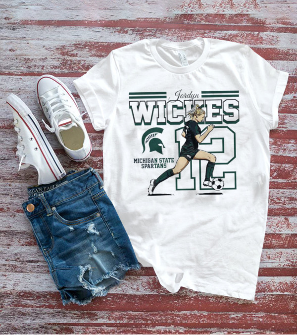 Jordyn Wickes Michigan State Spartans Soccer 12 Caricature T-Shirt