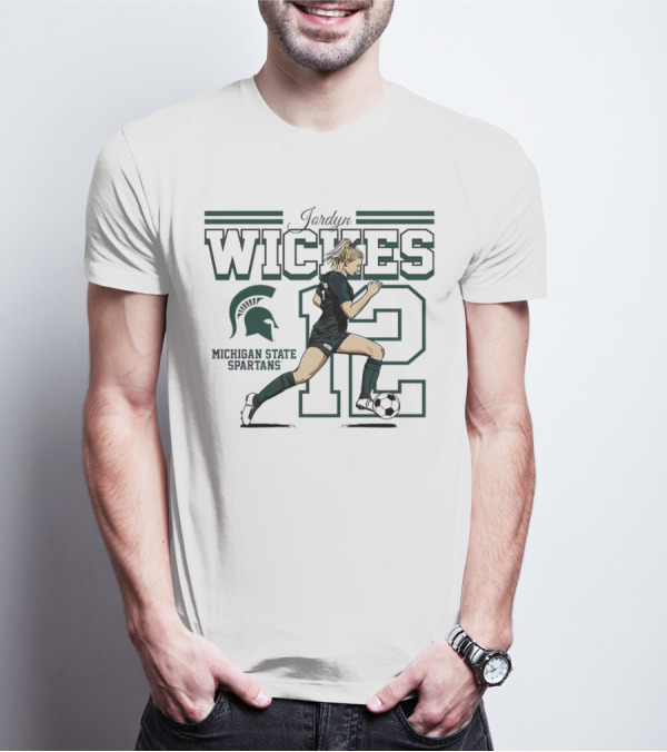 Jordyn Wickes Michigan State Spartans Soccer 12 Caricature T-Shirt